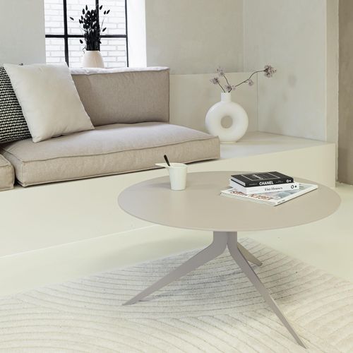 Couchtisch SPINDER DESIGN "DALEY" Tische grau (silky taupe/silky taupe + silky taupe) Couchtisch aus Stahl