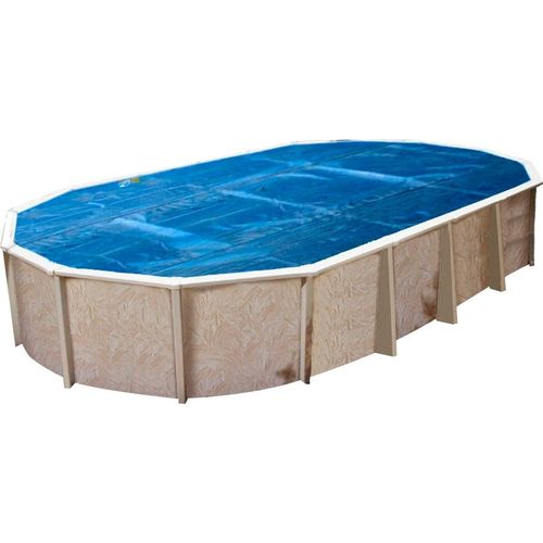 Solarabdeckplane INTERLINE Planen Gr. B/L: 360cm x 610cm, blau Sommerabdeckung Oval 610x360 cm