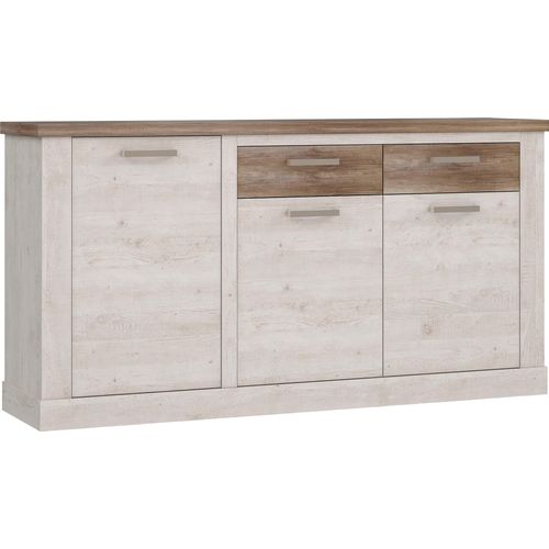 Sideboard FORTE "Duro" Sideboards Gr. B/H/T: 172,2cm x 90,3cm x 41,3cm, 2 St., weiß (pinie weiß, eiche antik)