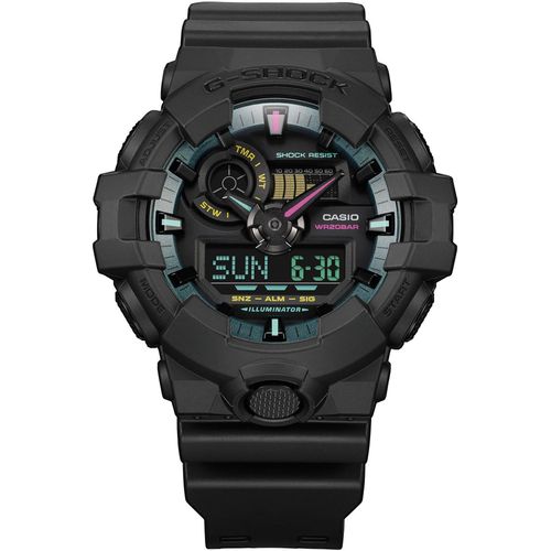 Chronograph CASIO G-SHOCK Armbanduhren schwarz Herren Quarzuhr, Armbanduhr, Herrenuhr, analog, digital