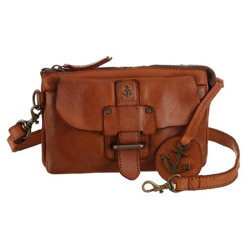 Mini Bag HARBOUR 2ND "Luna-2" Gr. B/H/T: 19cm x 12cm x 8cm, braun (charming cognac) Damen Taschen mit 2 Hauptfächern