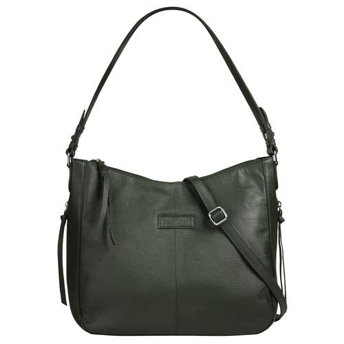 Shopper BRUNO BANANI, Damen, Gr. B/H/T: 35cm x 28cm x 13cm onesize, grün (oliv), Leder, unifarben, leicht glänzend, Taschen, echt Leder