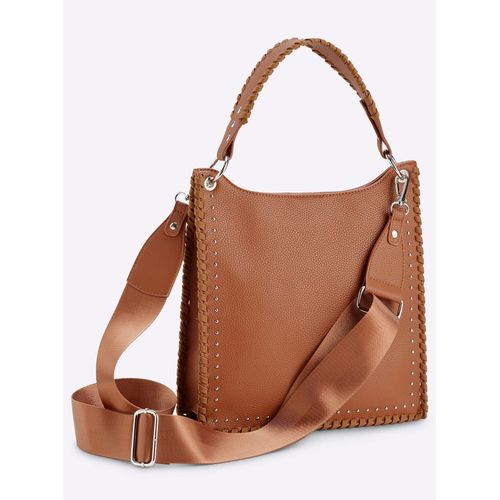 Handtasche HEINE Gr. B/H/T: 28cm x 30cm x 8cm, braun (cognac) Damen Taschen