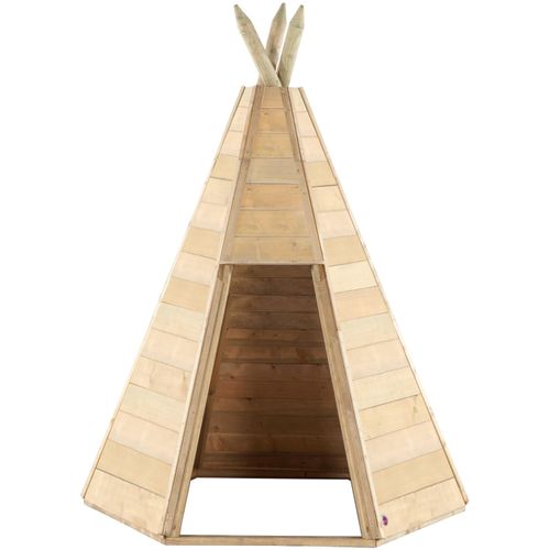 Spielzelt PLUM "Holz Tipi Hideaway 170" Spielzelte beige (natur) Kinder BxTxH: 142x142x194 cm