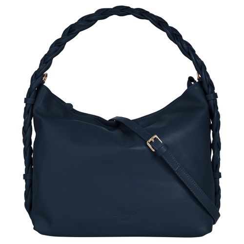Umhängetasche SAMANTHA LOOK, Damen, Gr. B/H/T: 35cm x 27cm x 11cm onesize, blau, Leder, clean, Taschen, echt Leder, Made in Italy
