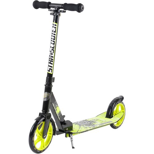 Cityroller STAR-SCOOTER, grün (grün, schwarz), ScooterB:33cm L:98cm, mit abgesenktem XXL Trittbrett, B:33cm L:98cm