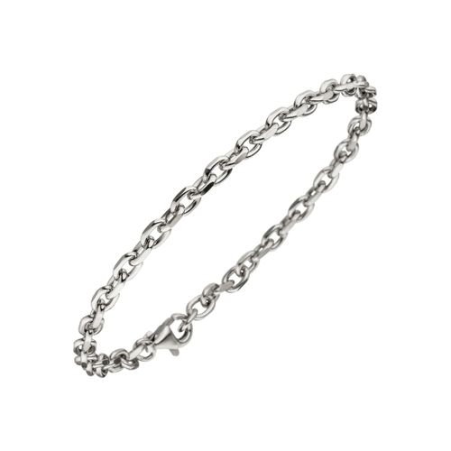 Silberarmband JOBO, silber (silber 925), Armbänder, Damen, Silber 925 (Sterlingsilber), Ankerarmband 925 Silber diamantiert 21 cm