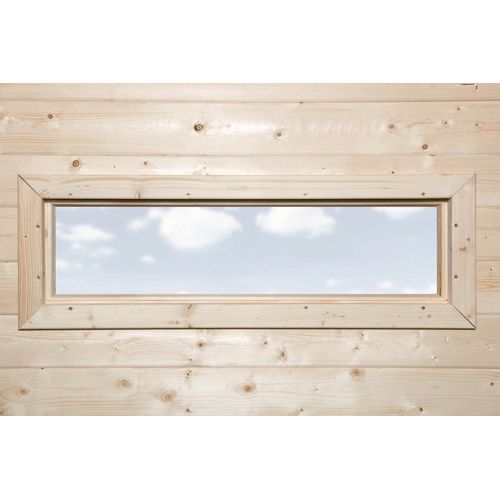 Fenster WEKA, beige (natur), B:125cm H:40cm, Holz, Fenster, BxTxH: 125x5,9x40 cm