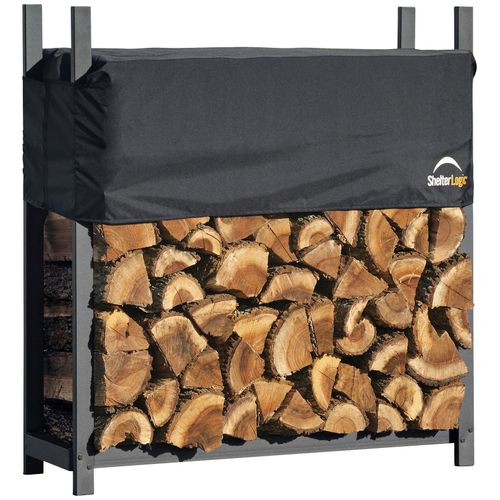 Kaminholzregal SHELTERLOGIC Kaminholzlager Gr. B/H/T: 120cm x 119cm x 36cm, schwarz