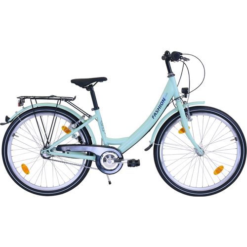 Jugendfahrrad PERFORMANCE Fahrräder Gr. 35cm, 24 Zoll (60,96cm), grün Kinder für Damen, Nabenschaltung