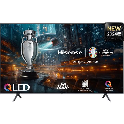 E (A bis G) HISENSE QLED-Fernseher "85E77NQ PRO" Fernseher 4K UHD, QLED grau