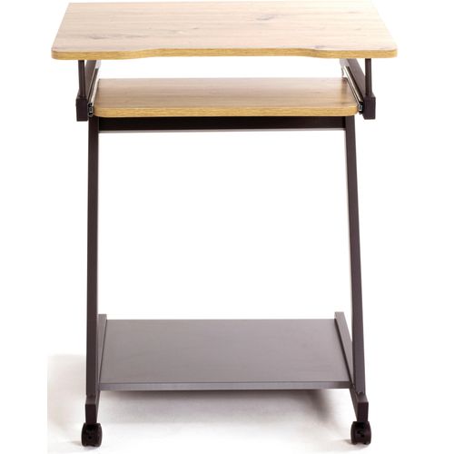 Computertisch HAKU, grau (anthr, eiche, anthrazit, eiche), B:60cm H:76cm T:49cm, Tische