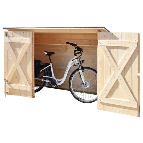 Fahrradbox WEKA Aufbewahrungsboxen Gr. B/H/T: 205cm x 151cm x 84cm, beige (natur) Mülltonnenbox, BxTxH: 205x84x151 cm