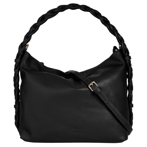 Umhängetasche SAMANTHA LOOK, Damen, Gr. B/H/T: 35cm x 27cm x 11cm onesize, schwarz, Leder, clean, Taschen, echt Leder, Made in Italy