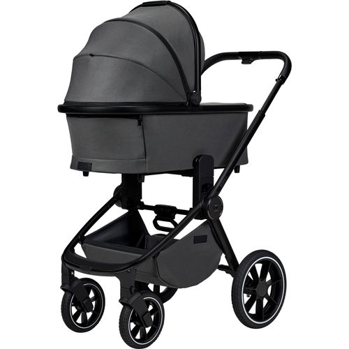 Kombi-Kinderwagen MOON "Resea+" grau (anthrazit) Baby Kinderwagen mit Sportsitz