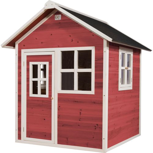 Spielhaus EXIT "Loft 100" Spielhäuser rot (rot/weiß/natur) Kinder BxTxH: 149x141x160 cm