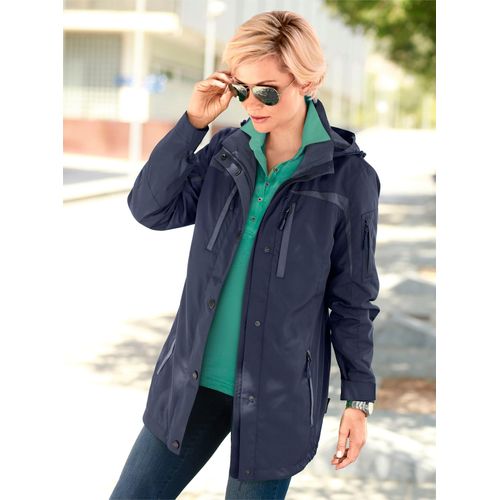 Funktionsjacke CASUAL LOOKS, Damen, Gr. 54, blau (marine), 100% Polyester, unifarben, Jacken