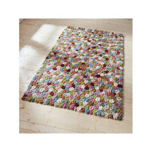 Teppich HEINE HOME Gr. 1, bunt (ecru, bunt), B:60cm H:10mm L:90cm, Wolle, Teppiche