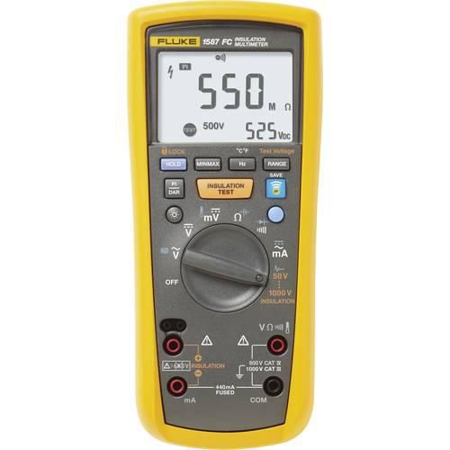 Fluke 1587 FC Isolationsmessgerät 50 V, 100 V, 250 V, 500 V, 1000 V 2 GΩ