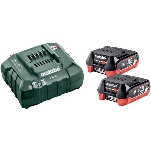 Metabo Basic-Set 12V 2 x LiHD 4.0 Ah 685301000 Werkzeug-Akku und Ladegerät 12 V 4 Ah LiHD