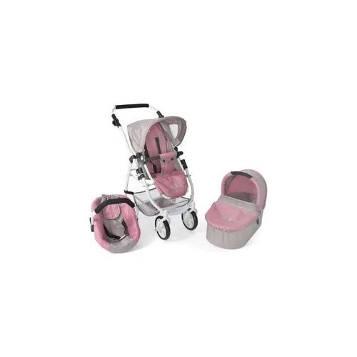 Kombi-Puppenwagen CHIC2000 "Emotion All In 3in1, Bärchen" Puppenwagen rosa (bärchen) Kinder mit Babywanne, Puppen-Autositz und Sportwagenaufsatz