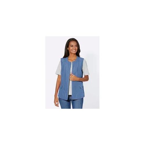 Kurzweste CASUAL LOOKS Gr. 44, blau (mittelblau) Damen Westen