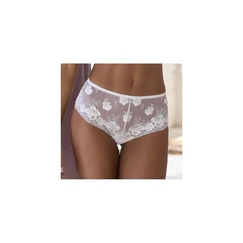 Panty NUANCE Gr. 52/54, beige (cream) Damen Unterhosen mit edler Stickereispitze in floraler Optik