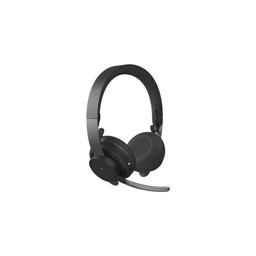 LOGITECH Wireless-Headset "MSFT Teams Zone Wireless" Kopfhörer grau (grafit)