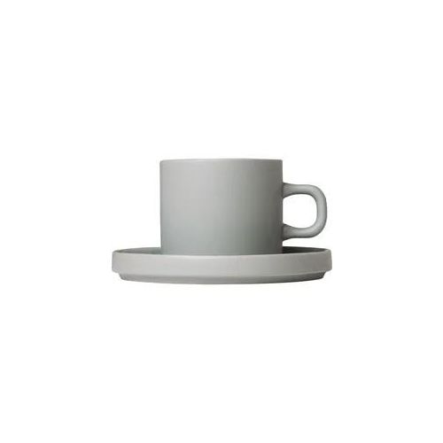 Tasse BLOMUS "PILAR" Trinkgefäße Gr. Ø 8cm x 7cm 200 ml, grau (hellgrau) Kaffeetasse Teetasse Trinkgefäße für Kaffee, 4-teilig