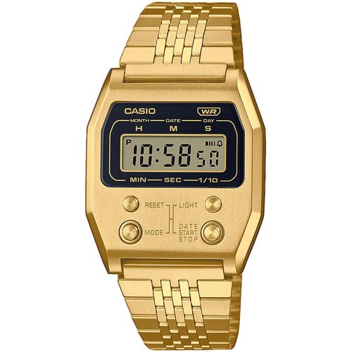 Chronograph CASIO VINTAGE Armbanduhren goldfarben Damen Quarzuhr, Armbanduhr, Damen, Herren, digital, retro, Stoppfunktion