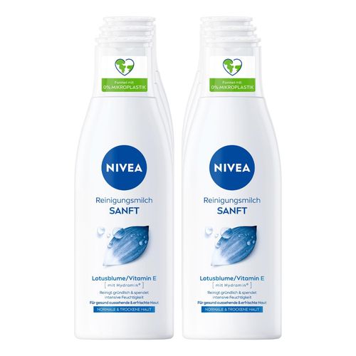 NIVEA Sanfte Reinigungsmilch 200 ml, 6er Pack