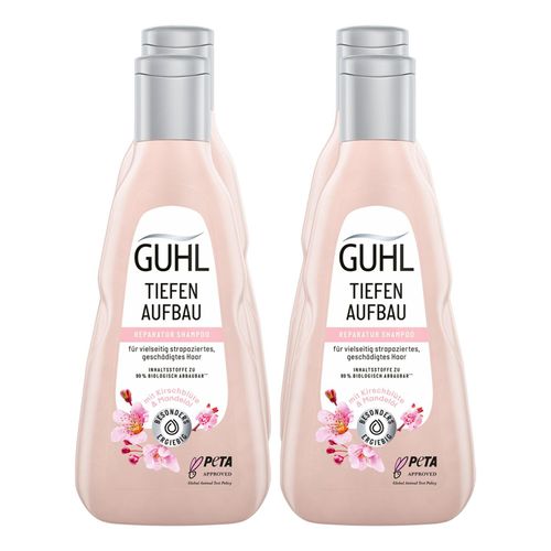 Guhl Shampoo Tiefen Aufbau 250 ml, 4er Pack