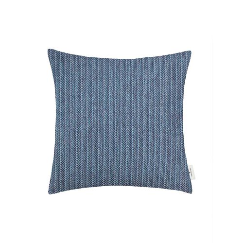 TOM TAILOR Unisex Große Kissenhülle mit Musterung - Chenille, blau, Gemustert, Gr. 50/50
