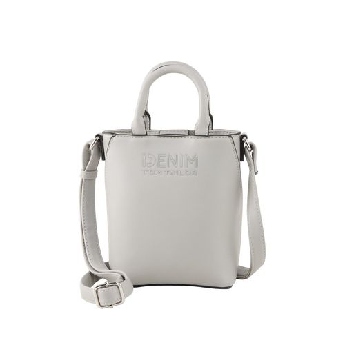 TOM TAILOR DENIM Damen TTHEIDY S Umhängetasche mit Logo-Prägung, grau, Uni, Gr. ONESIZE