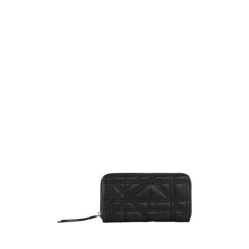 TOM TAILOR Damen TTJUANA Portemonnaie mit Stepp-Details, schwarz, Uni, Gr. ONESIZE