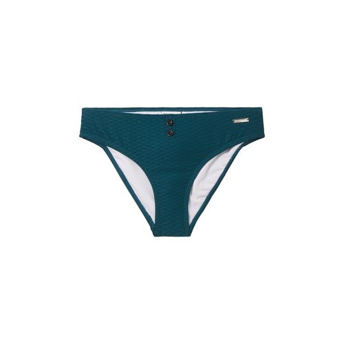 TOM TAILOR Damen Bikinihose mit Zierknöpfen, grün, Uni, Gr. 40