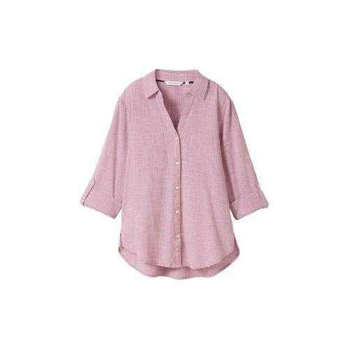 TOM TAILOR Damen Bluse mit Brusttaschen, rosa, Uni, Gr. 36