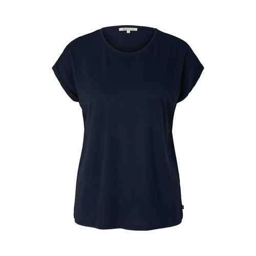 TOM TAILOR DENIM Damen Loose Fit T-Shirt, blau, Uni, Gr. M Image