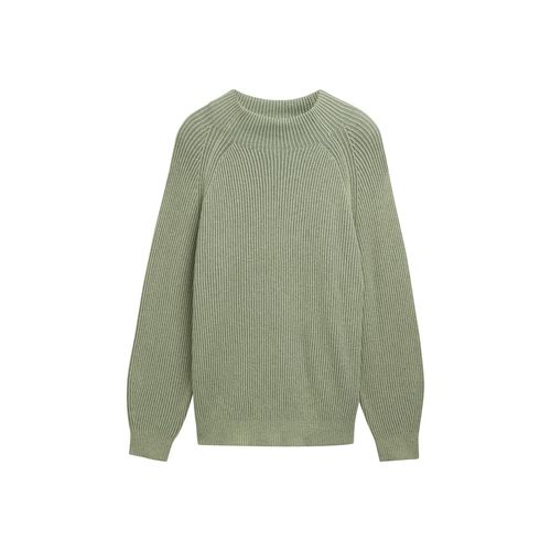 TOM TAILOR Damen Plus Size - Strickpullover mit Stehkragen, grün, Uni, Gr. 48