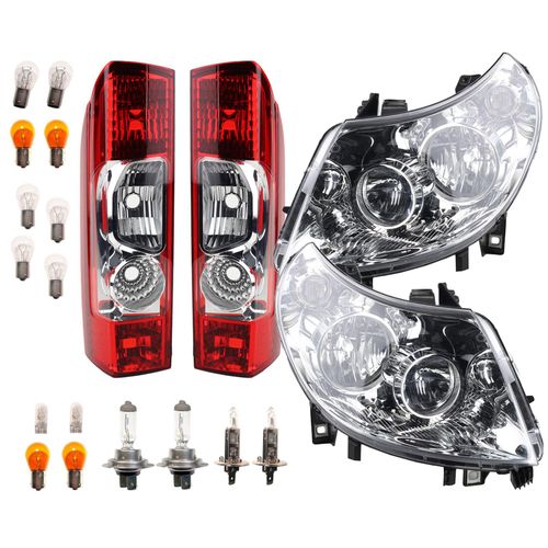 Johns, Scheinwerfer Heckleuchten Set Links Rechts passend für Fiat Ducato + Leuchtmitt. 1366102080 1369497080 1606664680 1606927480 0001366102080 0001