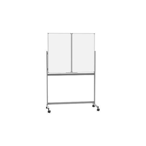 Mobile Whiteboard-Klapptafel MAULstandard, weiß kunststoffbeschichtet, magnethaftend, 2 Flügel, B 1500 x H 1000 mm