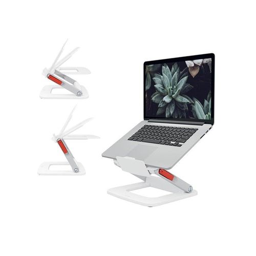 Leitz Ergo Verstellbarer Multi-Winkel Laptopständer, 63% recycelter Kunststoff, Weiß