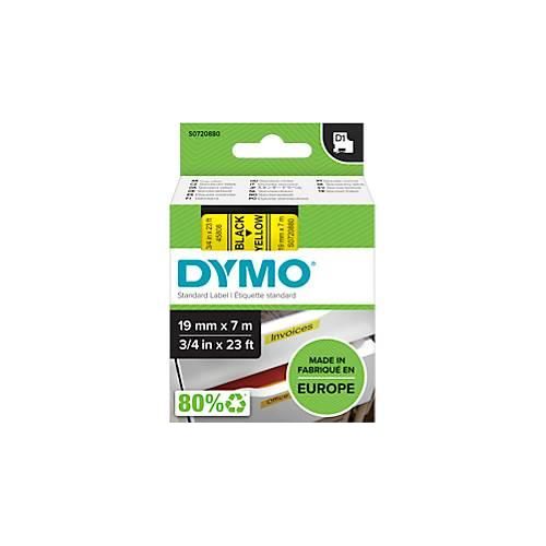 DYMO® Schriftbandkassette D1 45808, 19 mm, gelb/schwarz