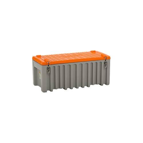 Transport- und Pritschenbox CEMO CEMbox 250, Polyethylen, 250 l, L 1200 x B 600 x H 540 mm, stapelbar, grau/orange