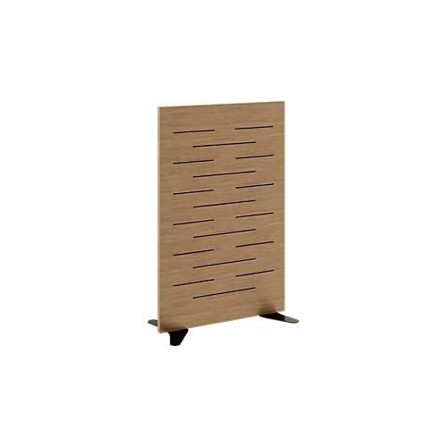 Akustik Trennwand Paperflow®, 30 mm starker Akustik-Schaumstoff, Holz, Buche lackiert, B 795 x T 370 x H 1250 mm