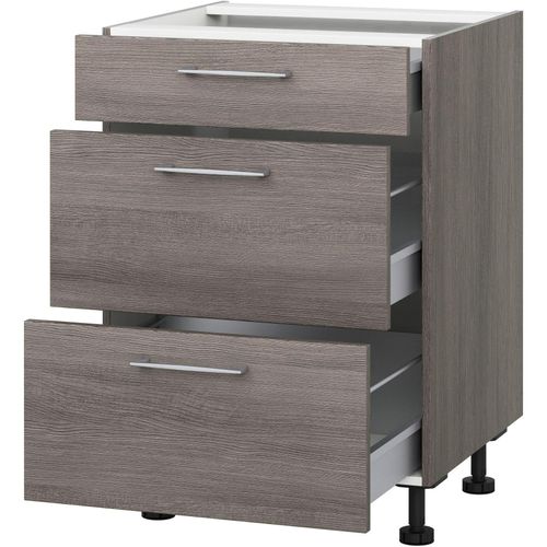 KOCHSTATION Auszugsunterschrank »KS-Trea U2AS50«, mit drei Auszügen, Breite 50 cm, Höhe 75 cm