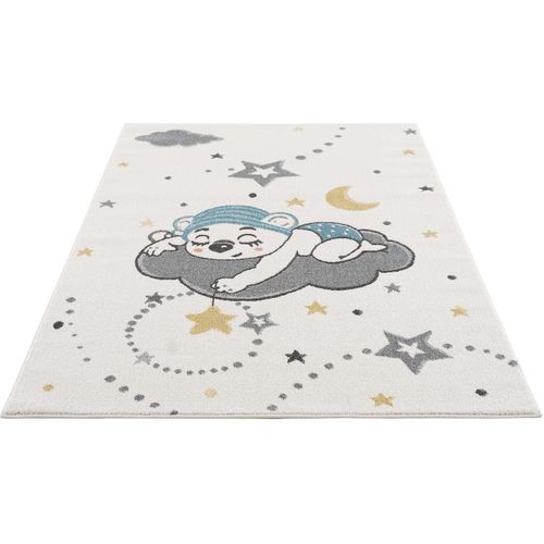 Carpet City Kinderteppich »Anime9385«, rechteckig, 11 mm Höhe, Babyteppich, Sterne, Mond, Nachthimmel, Weicher Flor, Pflegeleicht