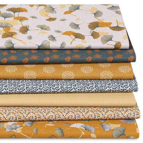 Patchwork- und Quiltpaket "Ginkgo", Erdtöne
