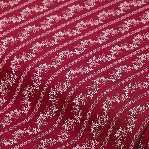Baumwoll-Trachtenstoff "Blumenranke", rot Image