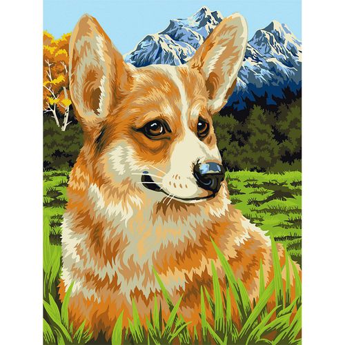 Malen nach Zahlen "Corgi", 30 x 40 cm